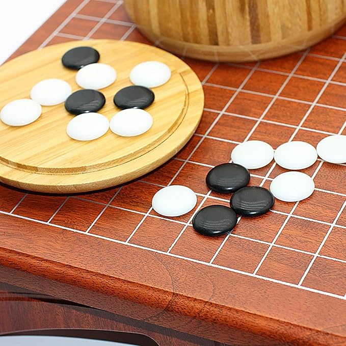 VPH Simulated Jade Double Sided Go Set Includes Board Table, Jar, and Bag