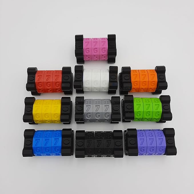 Blue Life Counter 3 Rings Black Ends, Card Games, RPG, Gloomhaven, Board Gaming, (Prime)