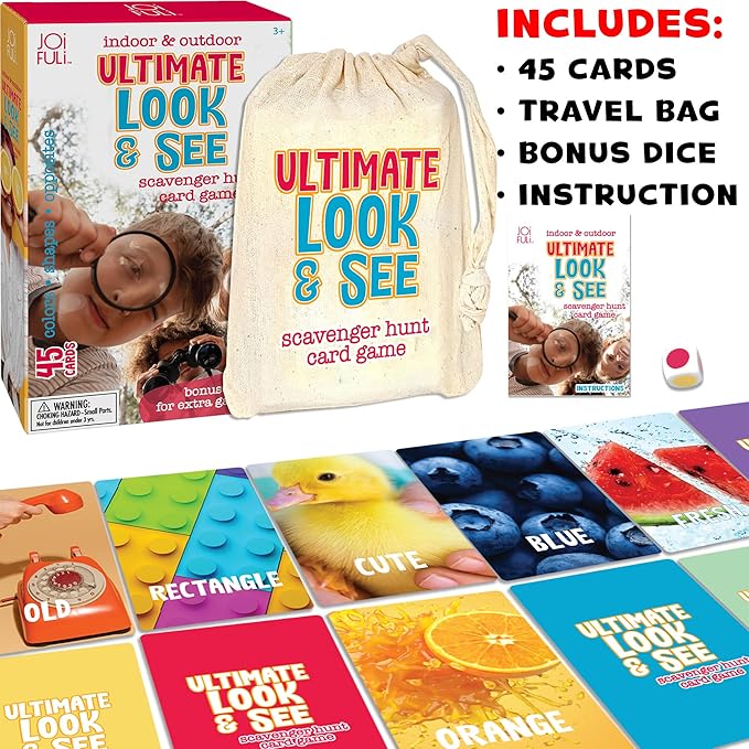 Look and See Scavenger Hunt Indoor Outdoor Card Game for Kids