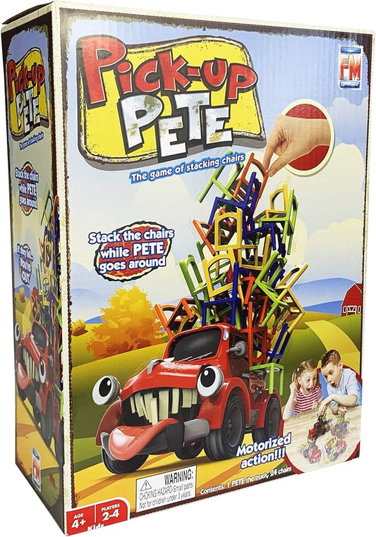 Fotorama Pick-Up Pete | The Ultimate Chair Stacking Game! Perfect for Remote Family Home Entertainment, Stack Colorful Chairs on Pete The Motorized Pick-Up Truck