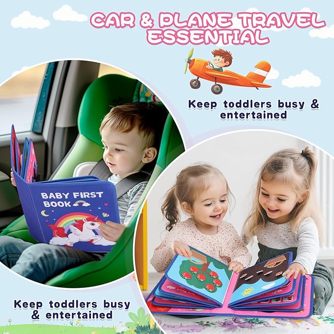 20 in 1 Montessori-Toys Busy Board for Toddlers 1-3, Busy Book for 1 2 3 Year Old Boy Girls Birthday Gift, Preschool Learning Activities Toy, Educational Sensory Toys for Kids Ages 2-4
