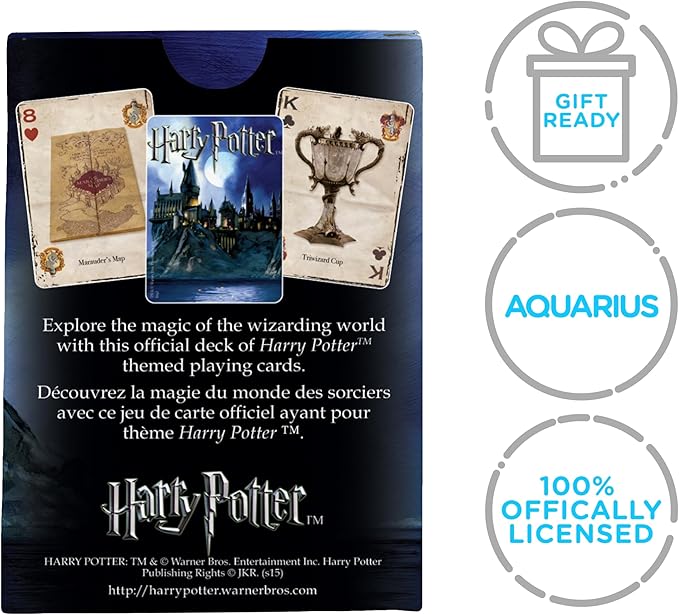 AQUARIUS Harry Potter Playing Cards - HP Themed Deck of Cards for Your Favorite Card Games - Officially Licensed Harry Potter Merchandise & Collectibles
