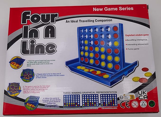 Pup Go 4 in a Row Game Big, 6 Spare Discs Included, Board Games Toys for Boys, Classic Four in a Row and Family Fun Games for Ages 3 4 5 6 7 8 Year Old Kids(Big)