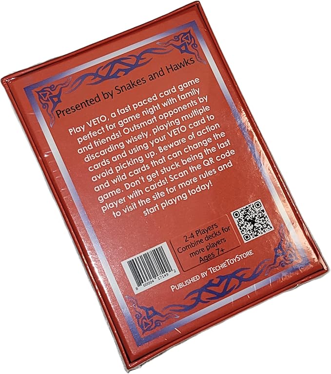 Veto Card Game, from The Makers of Snakes and Hawks - Fun Family Game