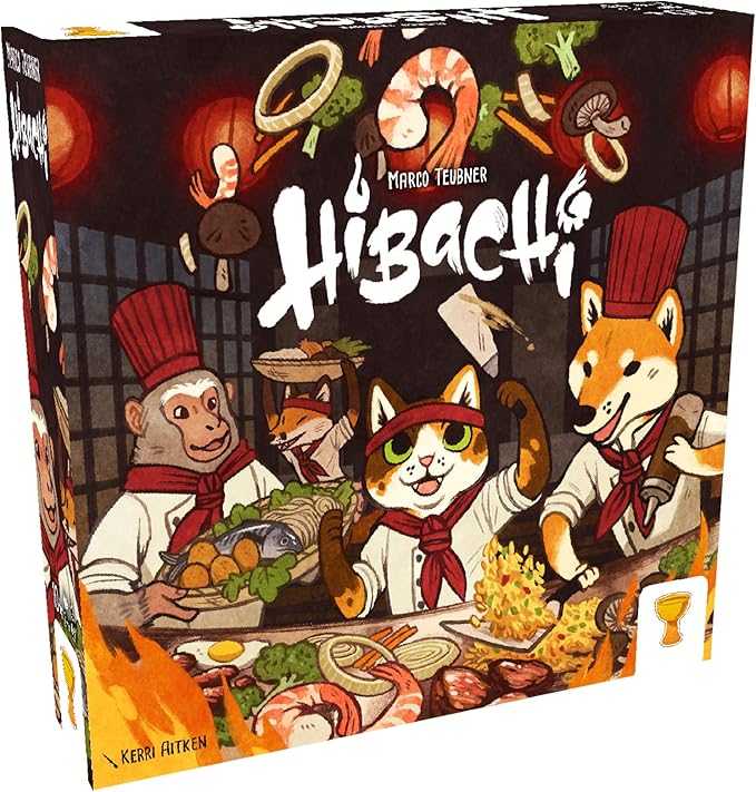 Hibachi Board Game - Fun Fast-Paced Dexterity & Strategy Game, Chef-Themed Set Collection for Kids & Adults, Ages 10+, 2-4 Players, 45 Minute Playtime