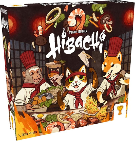 Hibachi Board Game - Fun Fast-Paced Dexterity & Strategy Game, Chef-Themed Set Collection for Kids & Adults, Ages 10+, 2-4 Players, 45 Minute Playtime