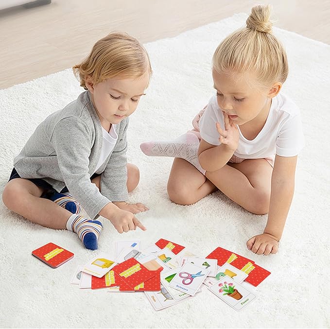 Card Game, Card Games for Kids Ages 4-8, Easy to Learn, Easter Basket Stuffers Gifts Ideal, Fun for Family Game Night Party Travel Preschool Classroom (Memory Match & Crazy 8s)