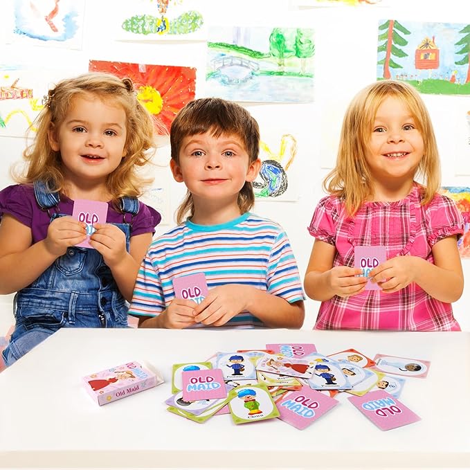 Go Fish,Old Maid Card Games, Go Fish Card Game for Kids 4-8, Card Games for Toddler 2-4 Years, Easy to Learn,Easter Basket Stuffers Gifts Ideal, Fun for Family Game Night Travel Preschool Classroom