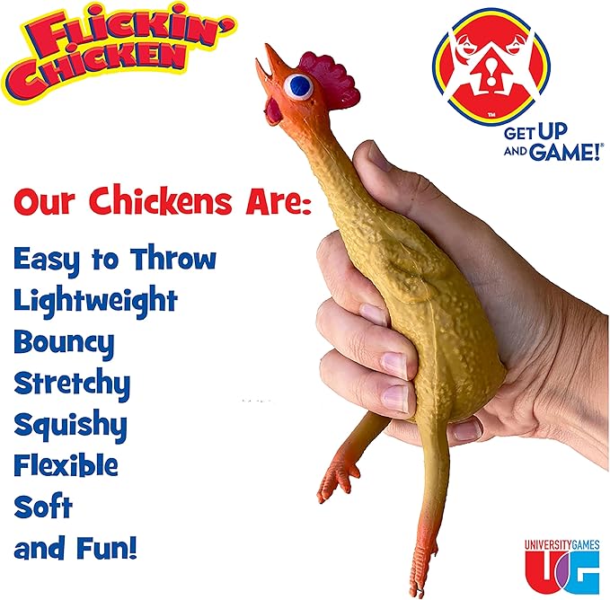 University Games, Flickin Chicken Indoor Outdoor Target Toss Game, The Go Anywhere Game for 2 or More Players Ages 6 and Up