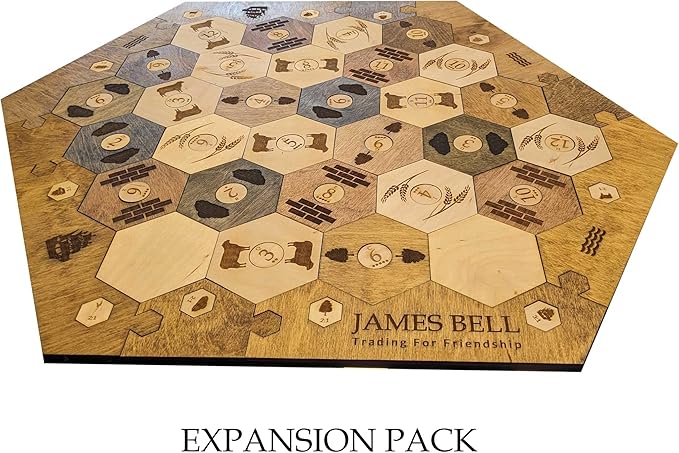 Wood Settler Game Board Expansion Pack - 2-6 Players | Includes: Expansion Pack Only, No Main Board