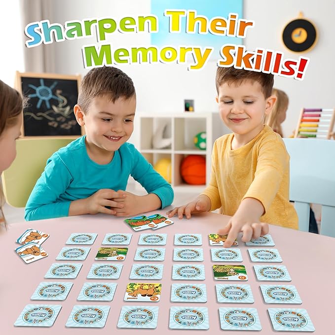 Aizweb Alphabet Match Game,Memory Game,52 Pcs ABC Learning Letter Flash Cards for Toddlers Ages 3 4 5,Educational Toys for Pre K Preschool Kindergarten Learning Activities Classroom Must Haves