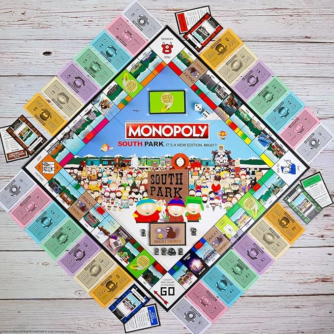Monopoly South Park | Based on Comedy Central South Park Show | Featuring Familiar Locations, Episodes, and Characters | Officially-Licensed & Collectible Monopoly