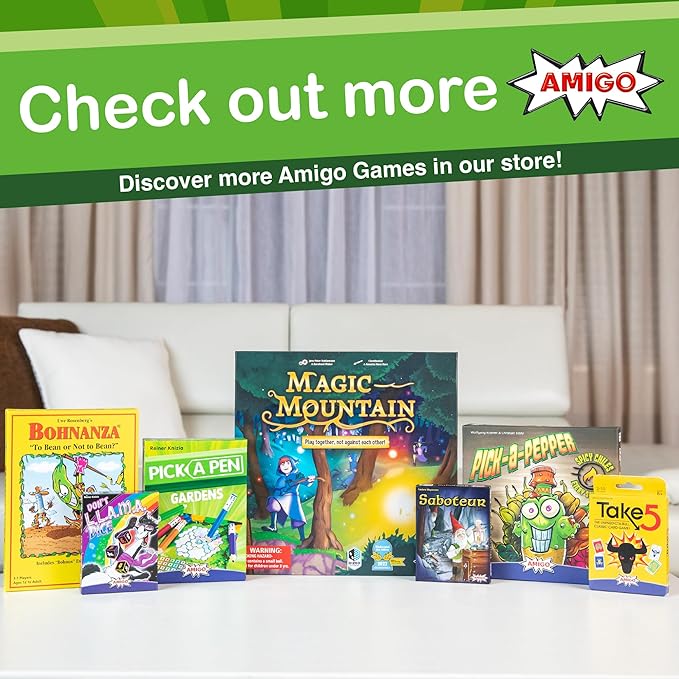 AMIGO Games Pick a Pen Gardens – Highly Innovative Roll & Write Dice Game – Score Points by Filling in Your Garden with The Same Color – Perfect for Family Game Night – Kids & Adults Ages 8+