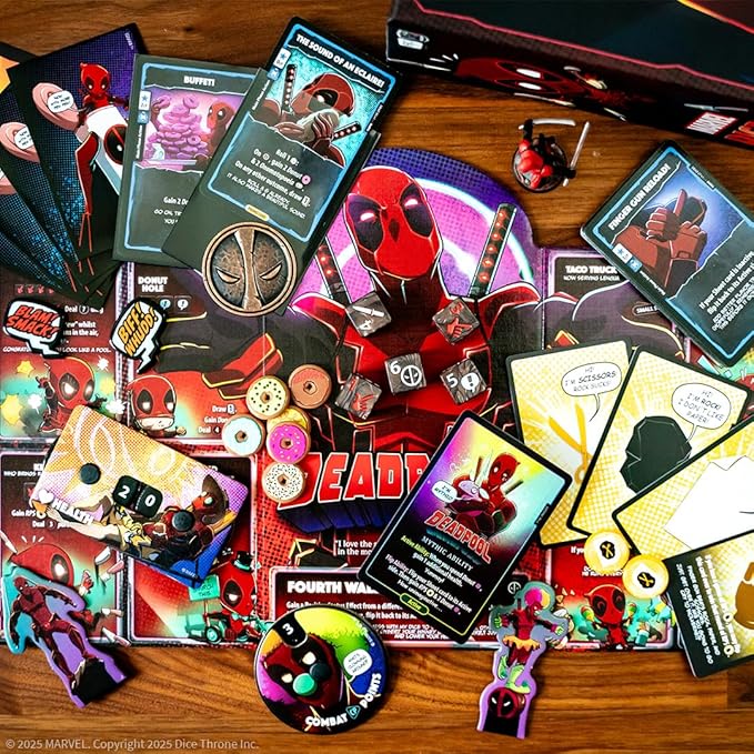 Marvel Dice Throne: Deadpool Deluxe Edition - Rolling Battle Game, Play as Deadpool With Unique Abilities, Stand-Alone Expansion & Compatible With All Heroes, Officially Licensed