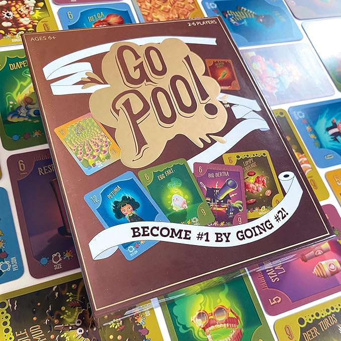 Paper House: Go Poo! The Game - Laugh Out Loud Funny Card Collection Game, Family Game Night, Hilarious Toilet Humor, Adults Kids Age 6+, 2-6 Players