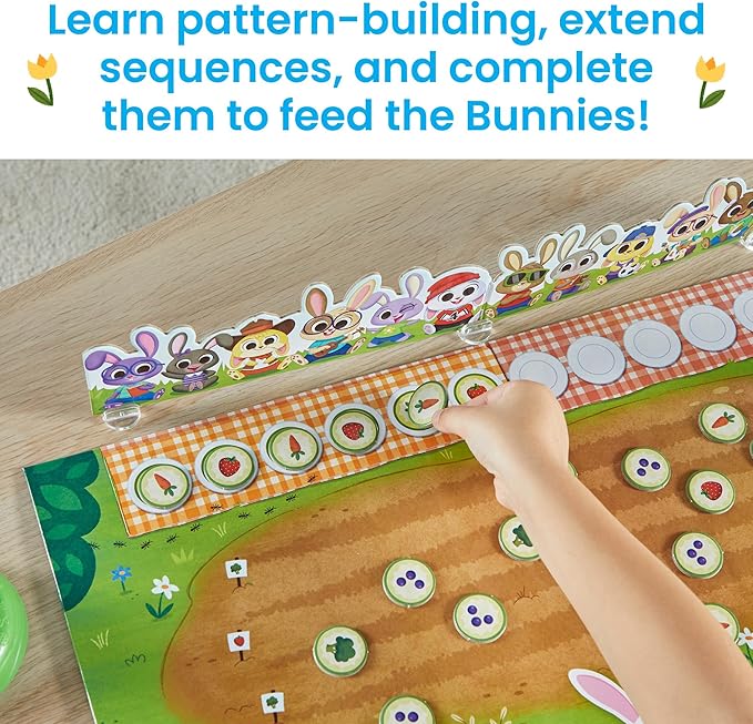 hand2mind Easter Basket Stuffer Bundle - Bunny Brunch Board Game, Soothing Swirlers Fidget Tubes, and Ten Frame Sensory Bubble Poppers