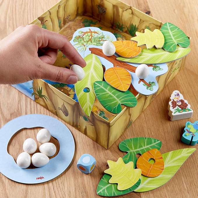 HABA Teetering Treetops Stacking Game: Perfect Dexterity Board Game for Kids Ages 3 and up, Engaging Bird-Themed Board Games for Family Night
