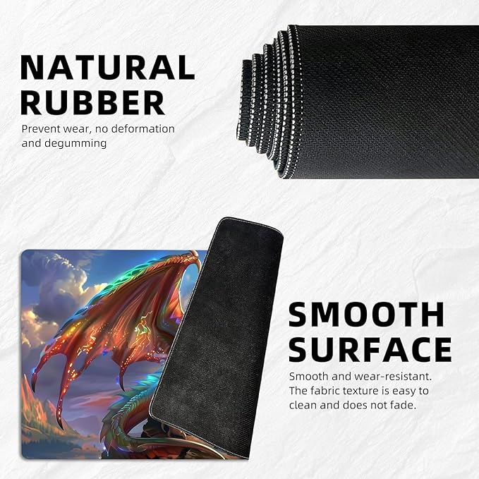 for MTG Playmat with Storage Bags, Card Playmat for TCG Card Playing Game,Rollable & Foldable for PTCG and Board Game Mat for Cards,Non-Slip Dragon Desk Mat for Home Office