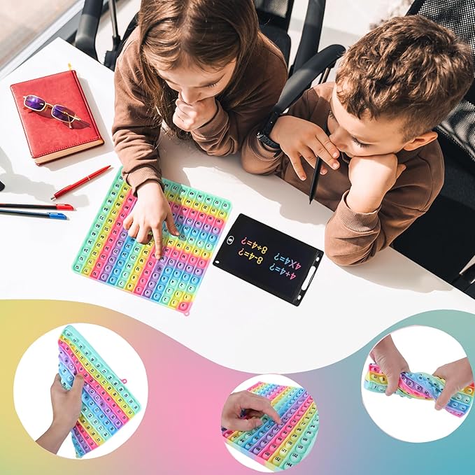 12x12 Multiplication Tables Addition Tables Double-Sided Multiplication Addition Number Learning Tools, Fidget Toys, Fidget Games Create a Variety of Math Operations for teachersr