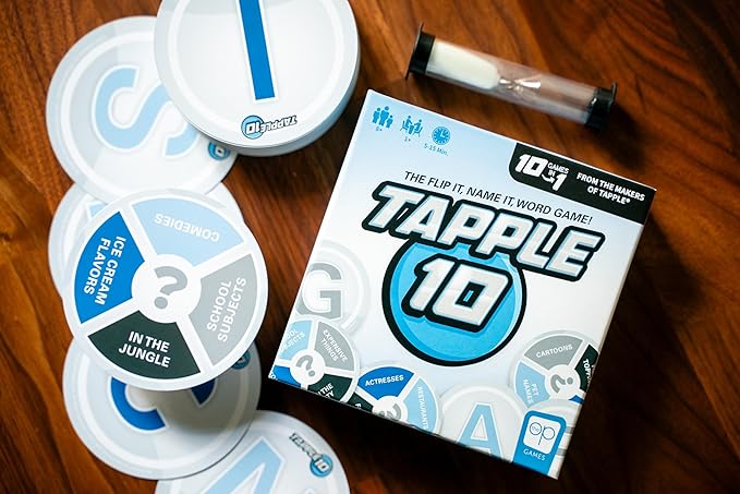 USAopoly Tapple 10 | Featuring 10 Different Games in 1 | Fast-Paced Fun Family Card Game in Portable Packaging | 1 or More Players, Ages 8+