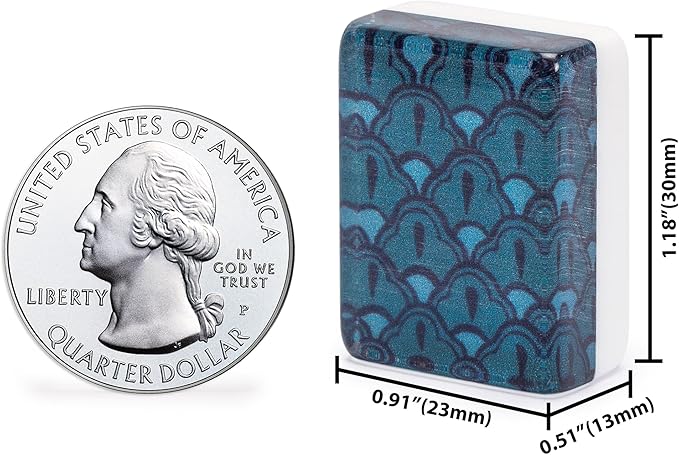 Yellow Mountain Imports American Mahjong Set, Oceana with Heather Teal Soft Case - All-in-One Racks with Pushers, Wright Patterson Scoring Coins, Dice, & Wind Indicator