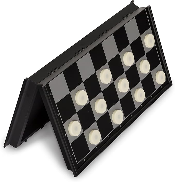 2 in 1 Travel Magnetic Chess and Checkers - 12.5"