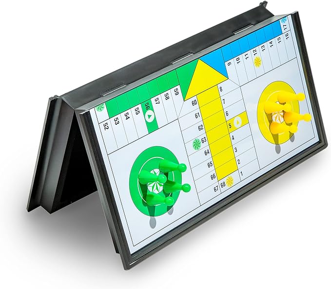 Ludo Magnetic Folding Travel Board Game Set - 9.75 Inches