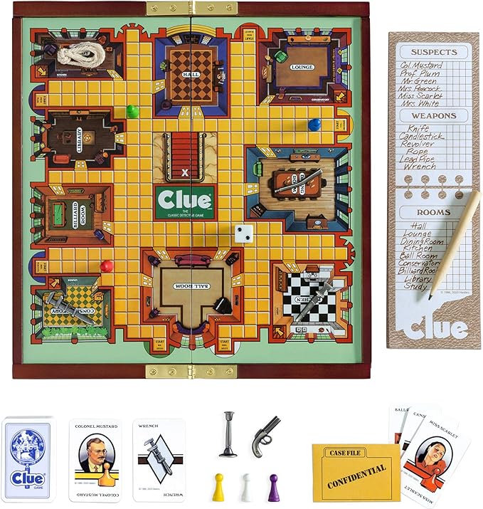 WS Game Company Clue Deluxe Travel Edition
