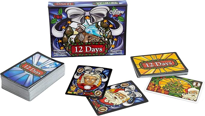 Calliope Games 12 Days of Christmas Kids Games Fun Card Game for Family Kid and Adults Gifts for Stocking Stuffer 3-5 Player