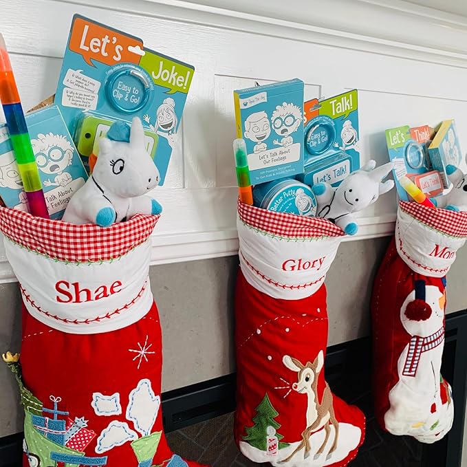 Open The Joy Let’s Chat 3-in-1 Conversation Starters Cards for Kids - Grab and Go Travel Card Games for Car, Airplanes - Talk, Think, Joke Cards - Ages 4+