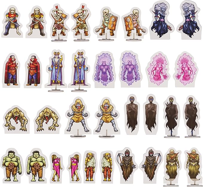 Hard Flat Minis for DND Miniatures with Bases | 28mm - 32mm Scale Dungeons and Dragons Starter Set 5e (Sinister Pack, 34, Miniatures)
