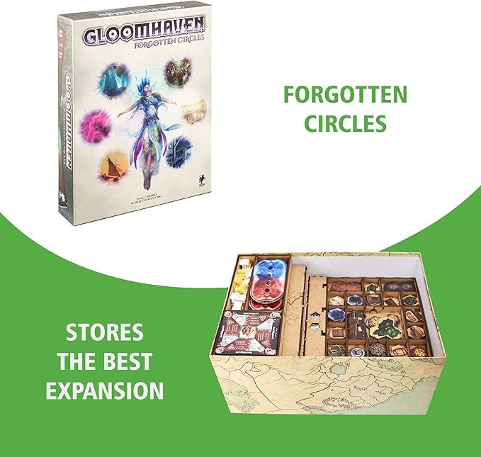 TowerRex Organizer for Gloomhaven and Forgotten Circles Expansion, Storage Insert for Gloomhaven, Board Game Accessories Upgrade