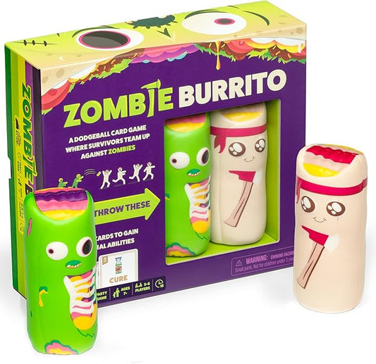 Zombie Burrito by Exploding Kittens - 3-6 Players - Ages 7+ - 15 Minutes to Play - Dodgeball Zombie Card Game - Party Game, Ideal for Family Night, Kid and Adult