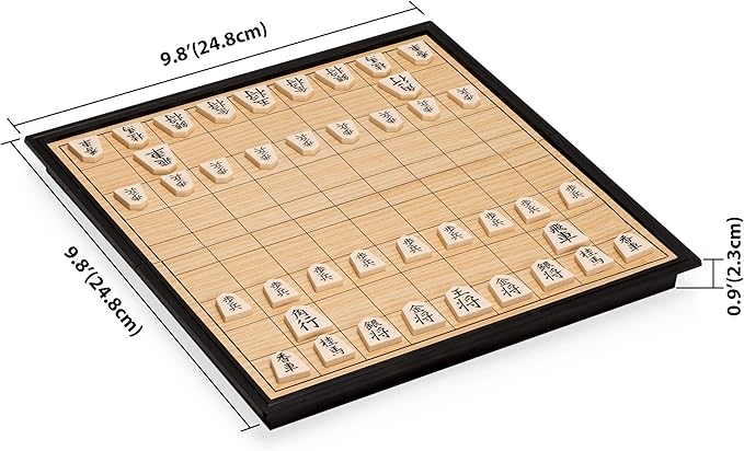 Yellow Mountain Imports Shogi Japanese Chess Magnetic Travel Game Set - 9.75-Inch