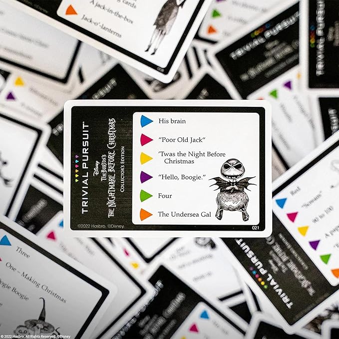 TRIVIAL PURSUIT: Disney Tim Burton’s The Nightmare Before Christmas | Collectible Trivia Board Game Featuring 420 Questions from Classic Stopmotion Film | Officially-Licensed Disney Game & Merchandise