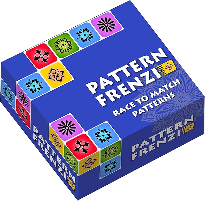Pattern Matching Board Game for Children & Adults, Family Party Board Games, Block Puzzle Games for Kids Ages 3+, Play Solo or Multiple Players, Pattern Recognition, Perfect Christmas & Birthday Gift