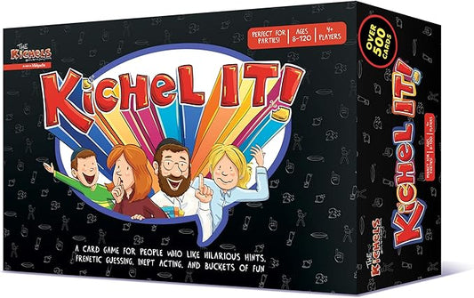 Kichel It- A Card Game for Jewish Family- Kids & Adults- Boys Girls- All Ages Who Like Hilarious Hints, Frenetic Guessing, Inept Acting- Years 8 to 120