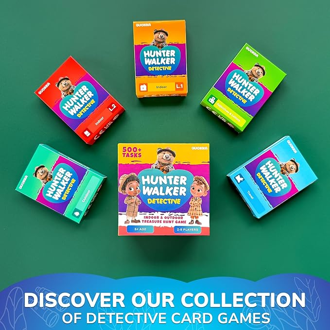 QUOKKA Scavenger Hunt Cards for Toddlers and Kids Ages 4-8 - Indoor Search and Find Activities for Kids Ages 6-8 - Educational Party Games for 3-6 Year Olds