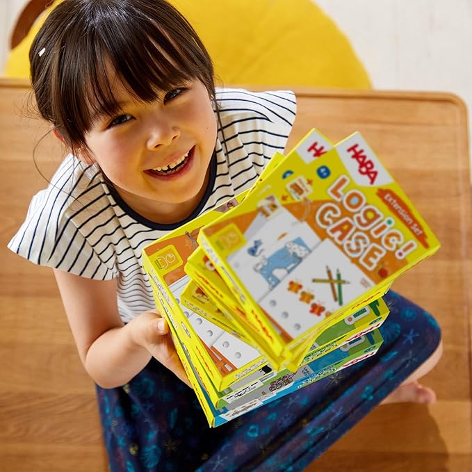 HABA Logic Case Extension Set: Animals, Travel & Car Games for Kids Ages 4-8, Toddler Flash Cards, Educational Puzzle Games & Brain Teasers