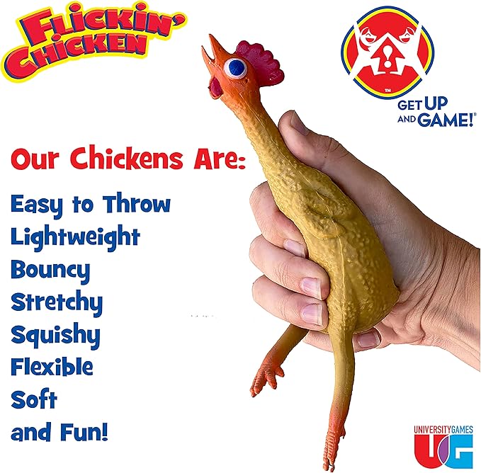 University Games, Flickin Chicken Indoor Outdoor Target Toss Game, The Go Anywhere Game for 2 or More Players Ages 6 and Up