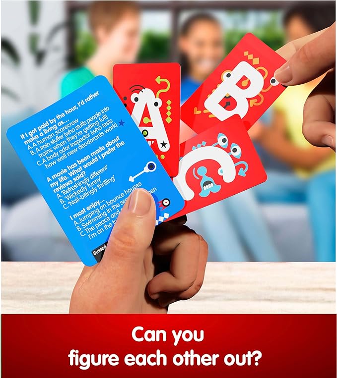 SUSSED The Wacky ‘What Would You Do?’ Card Game - Social Fun for Teens, Boys, Girls, Tweens - Travel & Road Trip Essentials for Kids Ages 10+ & Adults - Cool Blue Deck