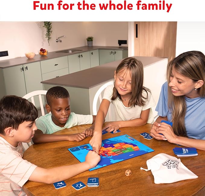 Skillmatics Board Game - Scout It Out 50 States, Guessing & Trivia Game for Families, Educational Toys, Card Games for Kids, Teens and Adults, Gifts for Boys and Girls Ages 7, 8, 9 and Up