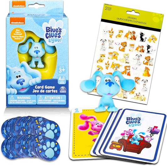 Nick Shop Blue's Clues Card Game Bundle ~ Blue's Clues and You Card Game with Blue's Clues Toy Figure Inside Plus Stickers (Blue's Clues Toys and Games) (Blue's Clues gifts)