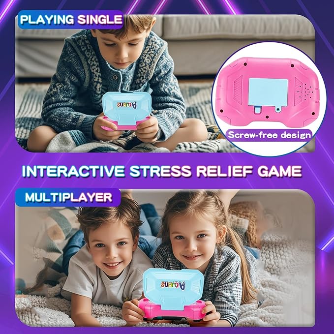 Handheld Dance Game,4 Mode,999 Level,Sensory Toys,Fast Puzzle Game,ADHD,Pop Fidget Toys for Kids Age 6-12,Birthday Gifts for Girls and Boys (Pink)
