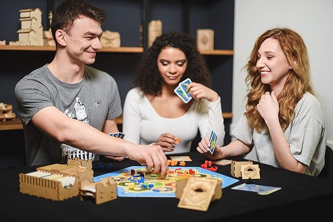 TowerRex Organizer Compatible with Catan Board Game and Cities and Knights, Seafarers Expansions, Storage Insert, Accessories Upgrade