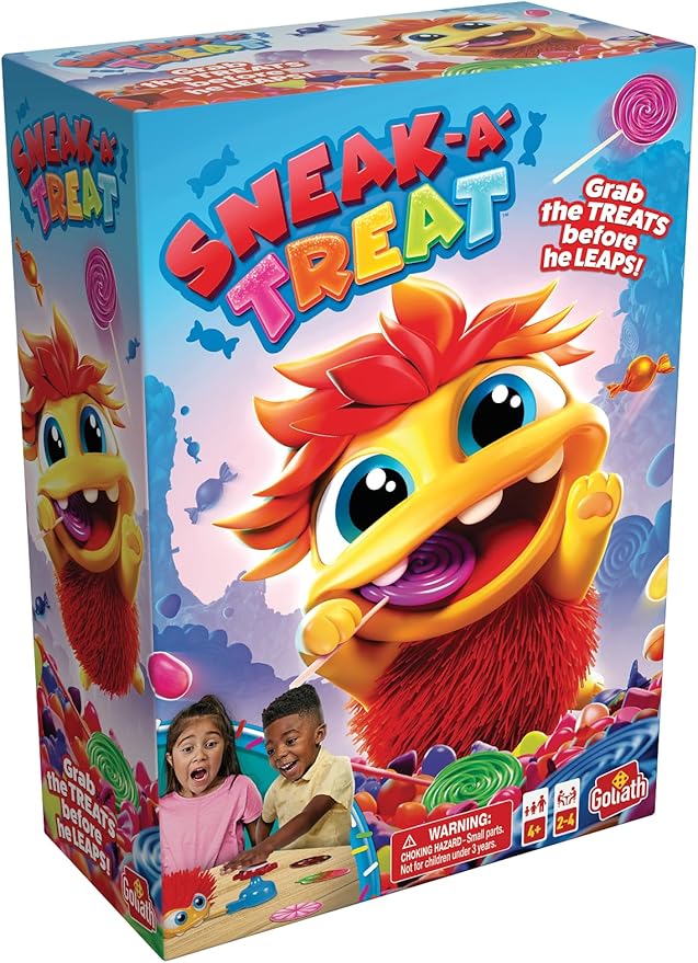 Goliath Sneak-A-Treat Game - Grab The Treats Before The Candy Critter Leaps! - Preschool Game, Ages 4 and Up, 2-4 Players