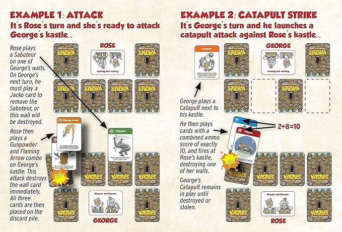 Kastles Medieval Mayhem - a Strategy Castle Defence Family Card Game for 2 to 4 Players by Gunpowder Studios