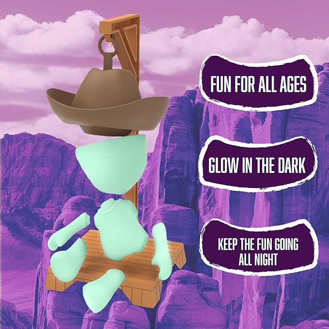 Fotorama Hankman Glow, Magnetic Hangman Mystery Word Guessing Game for Kids & Families, Glow in The Dark Travel Game, Guess The Word Before Hank Falls