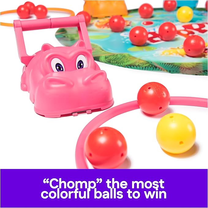 Spin Master Games, Hungry Hungry Hippos Giant Edition, Family Game for Indoor & Outdoor Fun with Oversized Board, Preschool Activity, Family & Kids, 2-4 Players, Ages 4 & Up