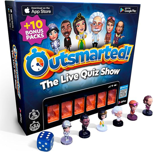 Outsmarted - The Live Quiz Show - 2025 Version + Kids vs Adults Multipack - Remote Board Games - More Than 10000 Questions and Updates, Family Game Night - Games for Adults, Teens and Kids - Ages 8+